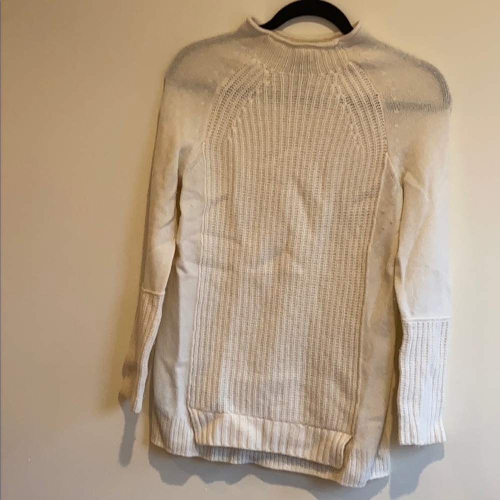 Jcrew- white tunic sweater